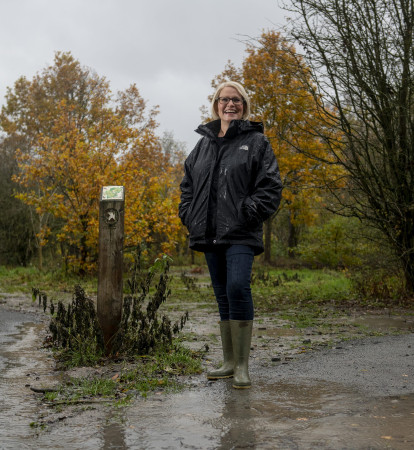 Local resident Cheryl Hunt at Elmdon Park